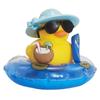 1 Ensemble Décoration de Voiture Mignonne Été Petit Canard Jaune Chapeau Skateboard Coco Canard en Caoutchouc à Presser Ornements de Tableau de Bord de Voiture