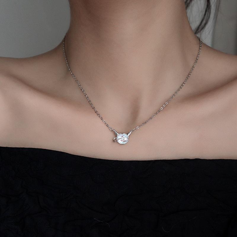 Lindon Damen-Halskette mit Anhänger, Kupferlegierung, Zirkon, modisches Geschenk