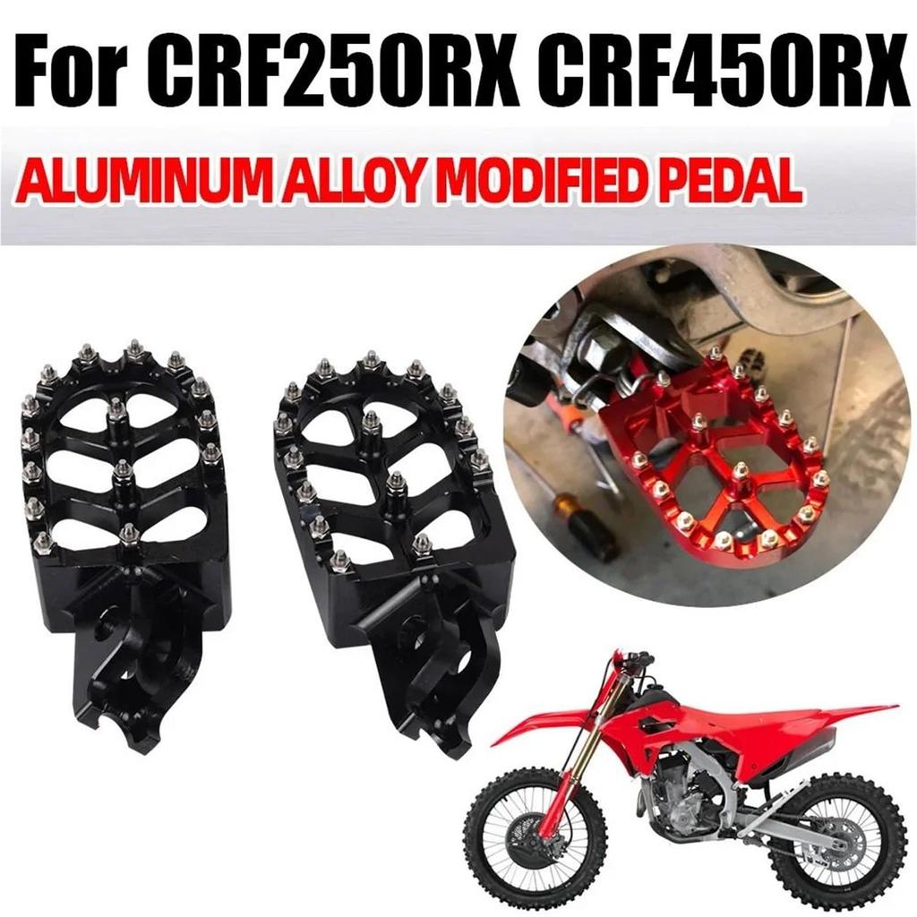 Motorcykel Fotpinne Passar Honda CRF250RX CRF450RX CRF450 Tillbehör Fotpinnar Pedalstöd Fotstöd Fotpinnar Halkfria Pedaler (Blå)