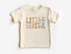 Little Sister Unisex Shirt - Groovy Kids Clothing Baby Announcet - Matching Girls New Sister T-Shirt - Boho Natural Unisex & Youth Tee