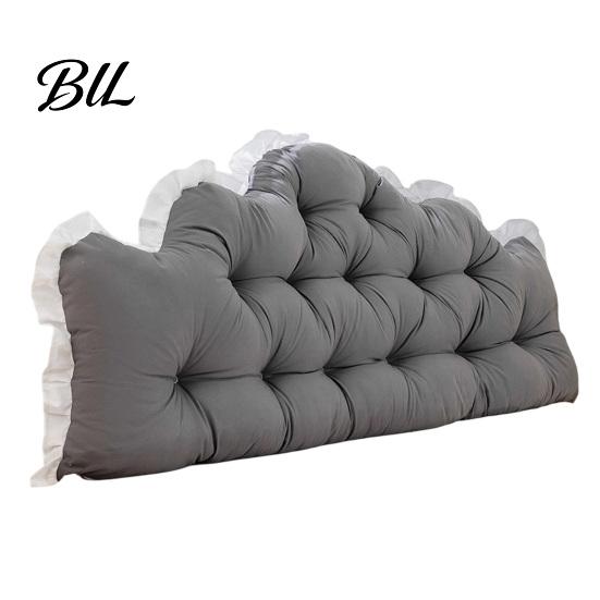 Wedge Pillow for Bed Headboard Cushion with Ruffle Trim, Dorm Pillow, Crown Shape, Comfortable Support College Bedroom Decor, Reading Back Window Seat