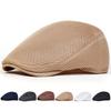 Herren Mesh Atmungsaktivität Newsboy Caps Britische Malerhüte Frühling Und Sommer Flache Kappe Hip Hop Baskenmützen