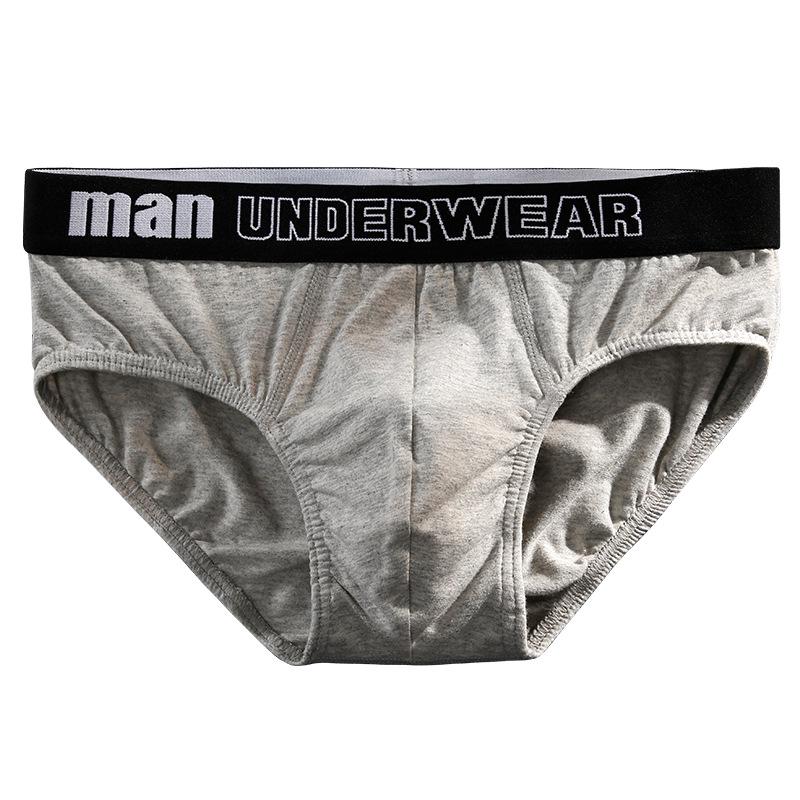 Men's Plus Size Pure Cotton Mid-Waist Triangle Briefs - Loose, Breathable, Solid Color Shorts