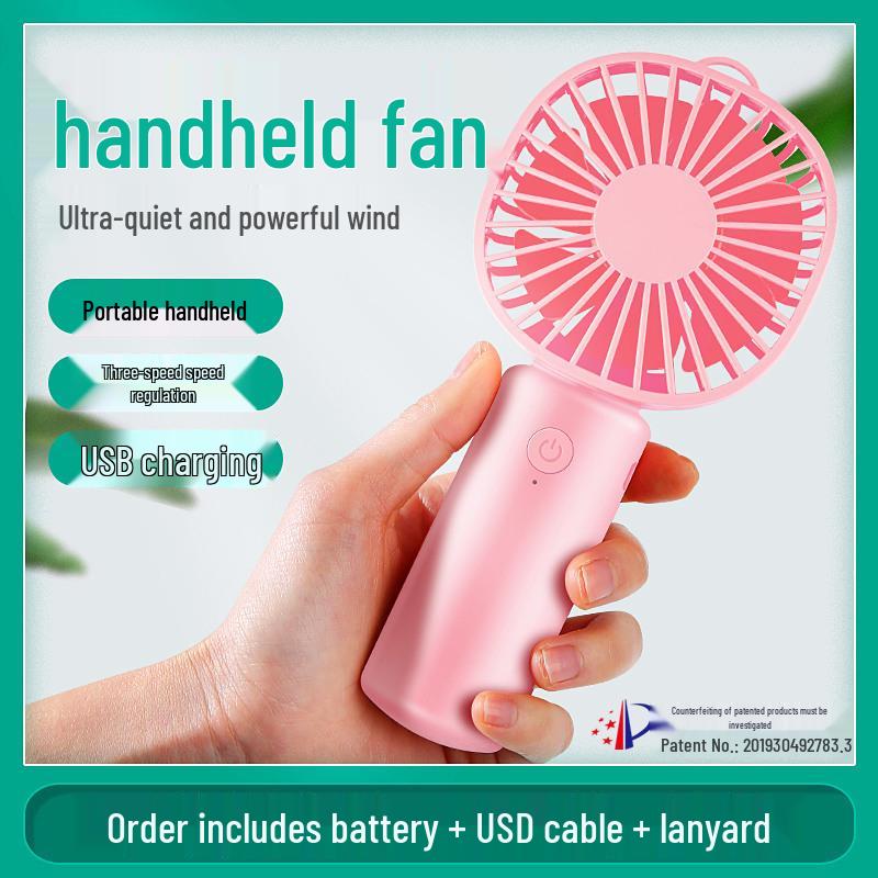 Mini Portable USB Handheld Desktop Fan for Office & Student - Rechargeable Small Electric Gift Fan