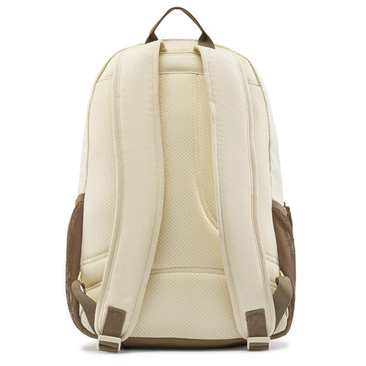 New LiNing Sports Life Collection Polyester Backpack Unisex Light Cream With Brown Accents ABSV019-2