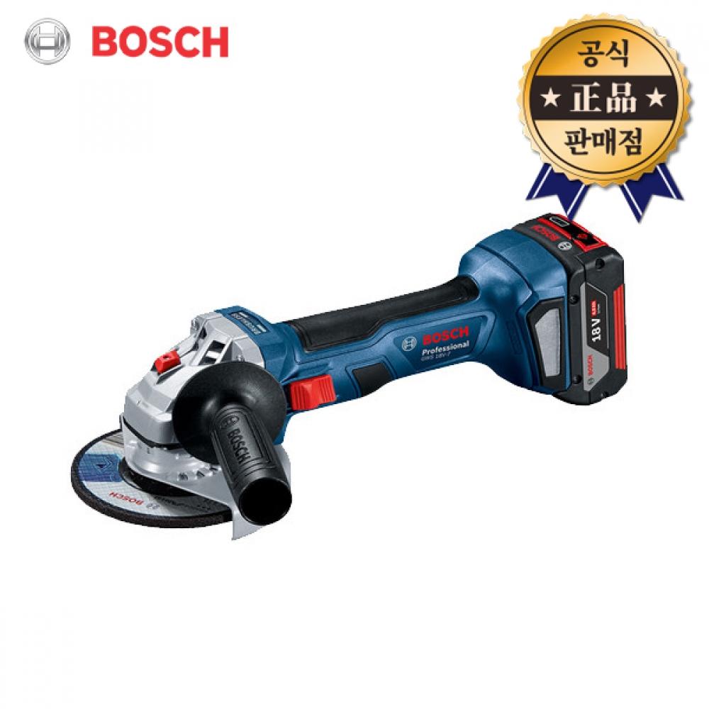 

Аккумуляторная шлифмашина BOSCH GWS18V 7 4 дюйма 5,0 Ач 2 аккумулятора 18 В 100 мм