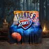 Thunder OKC Basketball Blanket Flannel Throw for Sofa, Travel, Camping, Livingroom, Office, Chair and Bed Soft and Warm Holiday Gifts