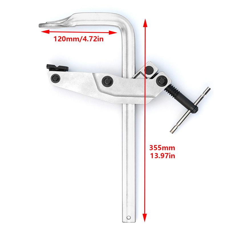 1Pc Heavy Forging Screw Cantilever F-clamp, Max Jaw Opening 30cm Clamp for Wood, Metal, Pipe, Welding and DIY Projects