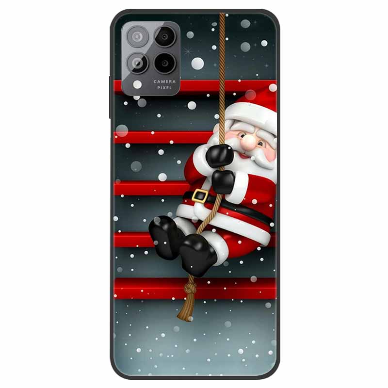 For T-Mobile REVVL 6 5G Case Christmas Soft Silicone TPU Phone Back Cover Case for T-Mobile Revvl 6 Pro 5G Santa Claus Elk Funda