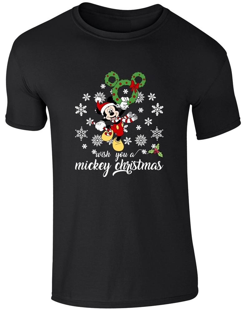 Mickey Mouse Christmas Tshirt Vintage Funny Mickey Xmas Festive Gift Unisex Top