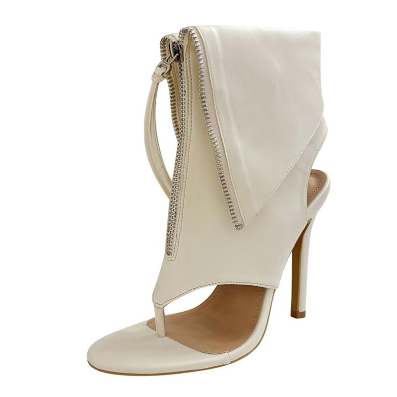 Fashion Liyke New Style Clip-On Open Toe Ankle Boots Women Sandals Fashion Tassel Zip Designer High Heels Booties Female Party Prom Shoe