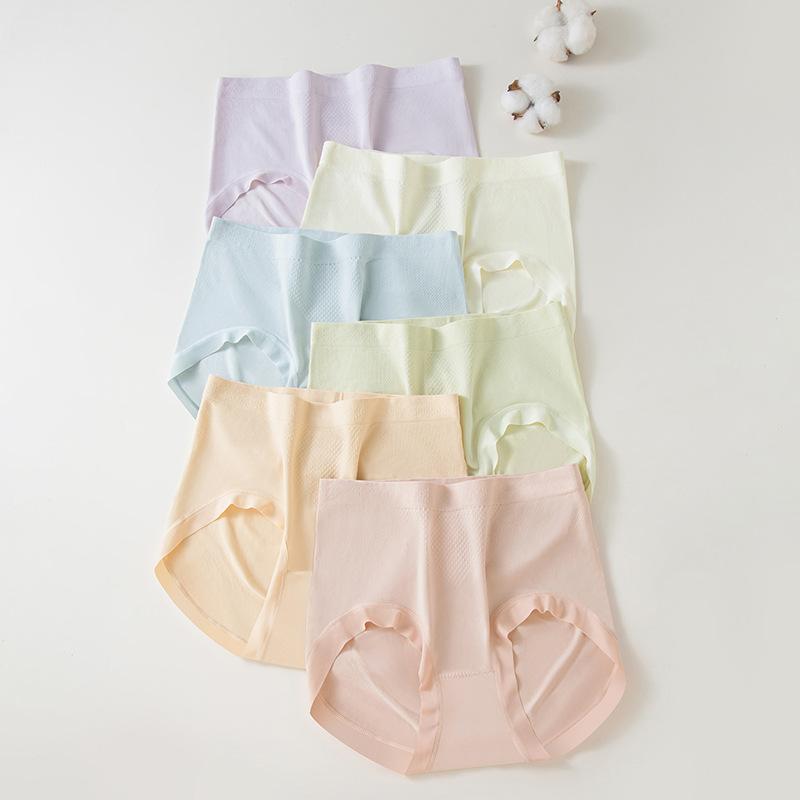 Lingerie 7A Antibakterielle, nahtlose Damenunterwäsche, hautfreundliche, weiche, einfarbige, hüftbetonte Dreieckshöschen