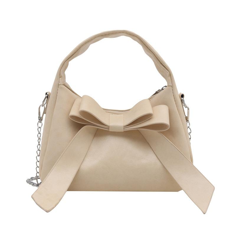 Schöne lässige süße Handtasche mit Schleife, Sommer, vielseitig, Kette, Schulter, Umhängetasche, Damen