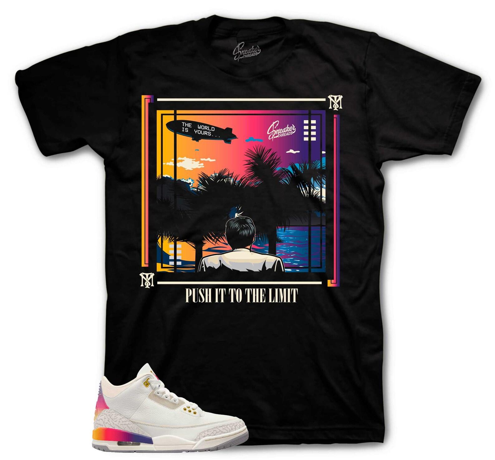 Sneaker Tees To Match Retro 3 Sunset Balvin - World Shirt 2XL