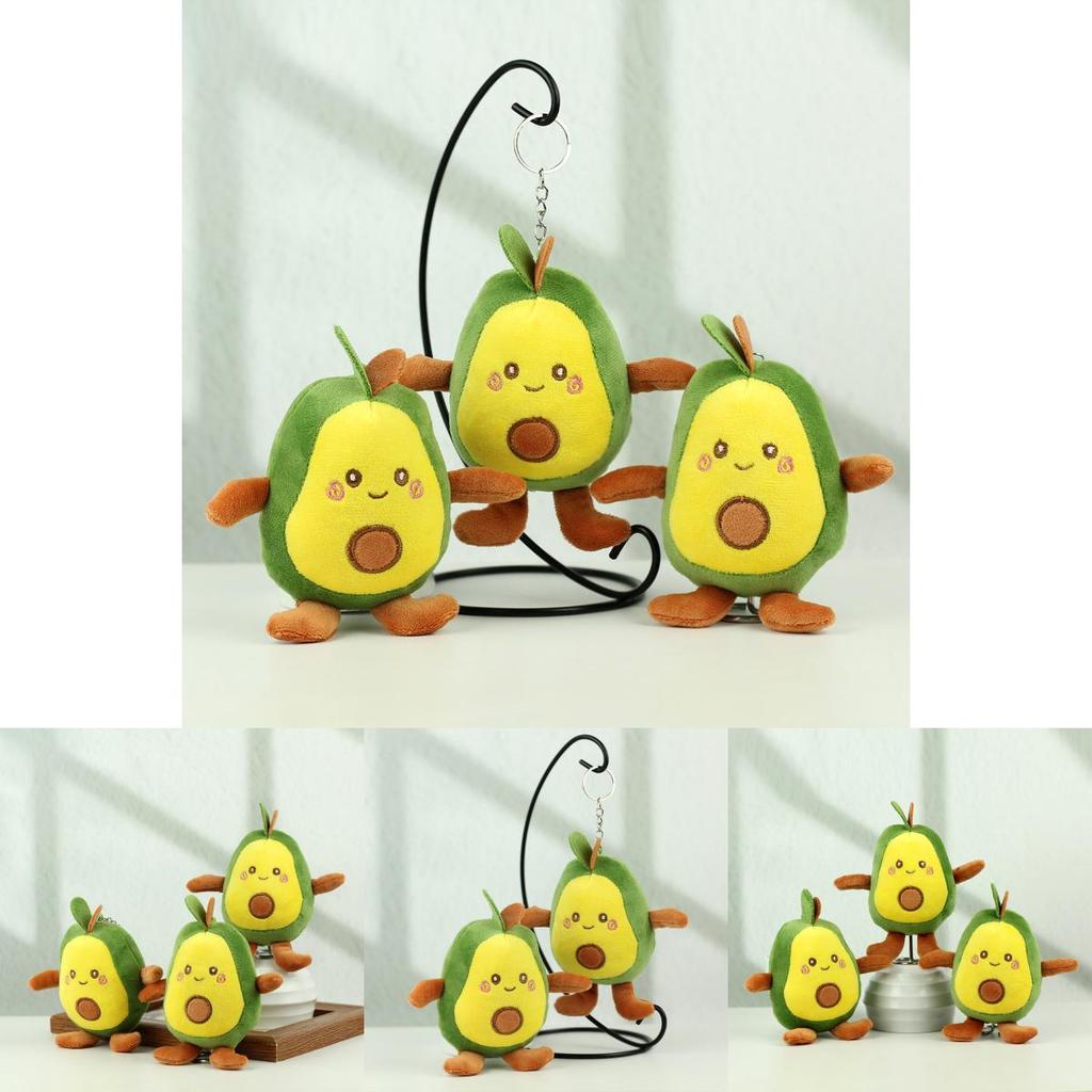 Charming Four-inch Avocado Stuffed Toy Keychain Ideal For Kids Backpack Accessories