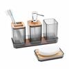 5pcs/set Non Slip Countertop Hands Soap Bottle Toothbrush Holder Bathroom Organizer Set  for Hotel