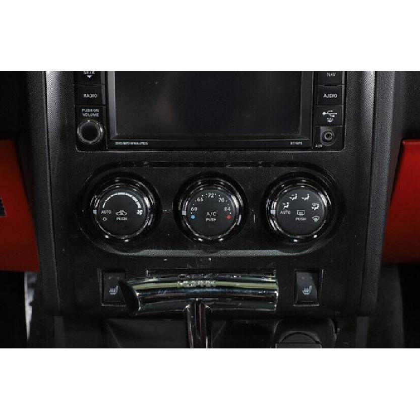 For Dodge Challenger 2009-2014 Black Aluminum Middle Console AC Knob Cover Trim