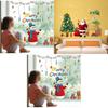 Kids Bedroom Wall Sticker Christmas Tree Santa Claus Window Decal Art Vinyl Diy Decor