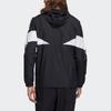 Adidas Neo Icons 3-Stripes Windbreaker Casual Hooded Jacket Men Outerwear Black H14228