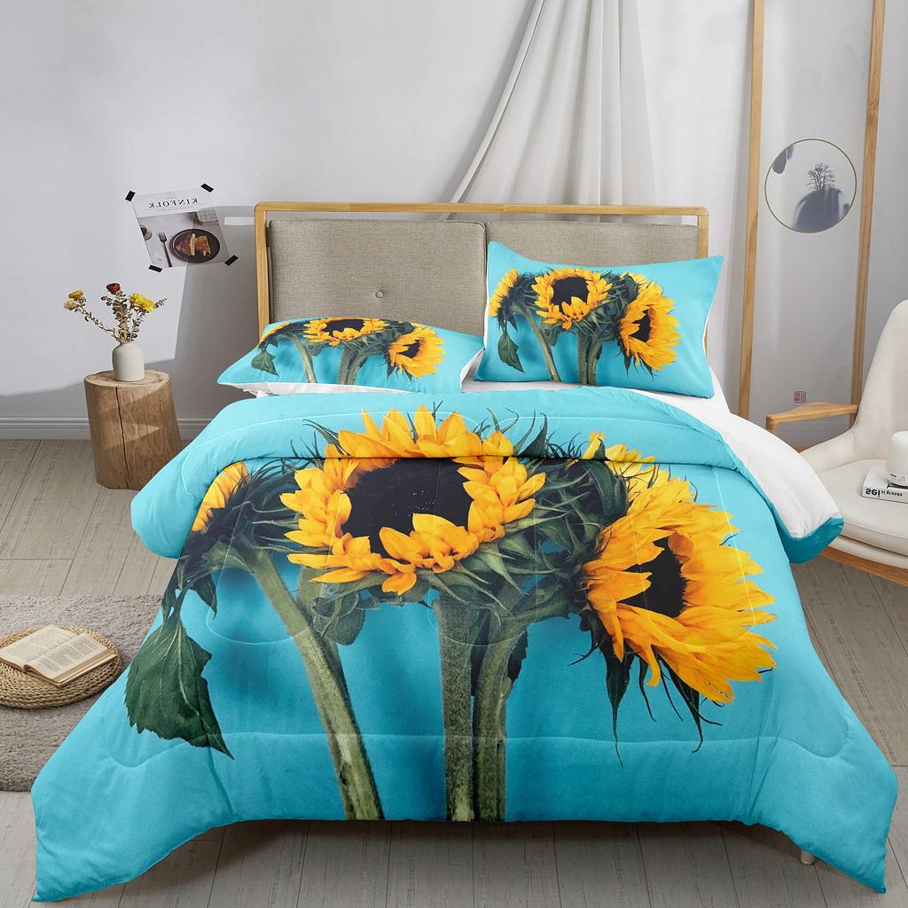 Dream Sun Flowers Bedding Set Duvet Cover Set 3d Bedding Set Digital Printing Bed Linen Queen Size Bedding Set Fashion Design