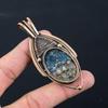 Watermelon Tourmaline Gemstone Pure Copper Wire Wrapped Handmade Pendant Jewelry For Her