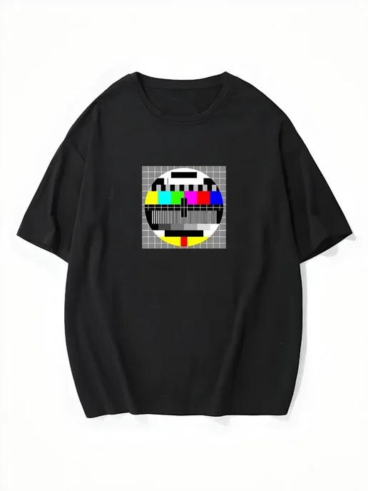 Oversized T-shirt with a “90s–2000s” print 4XL