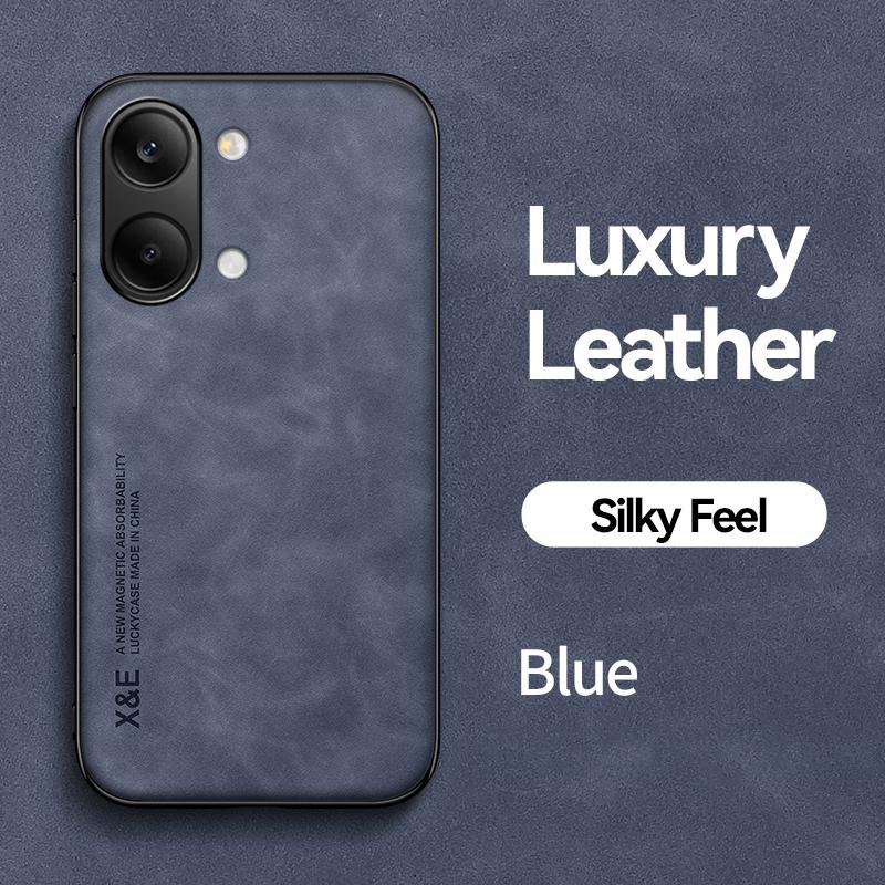 KEYSION Luxury Retro PU Leather Phone Case for Xiaomi POCO X8 Pro Silicone+PC Shockproof Phone Back Cover for POCO X8 Pro Max