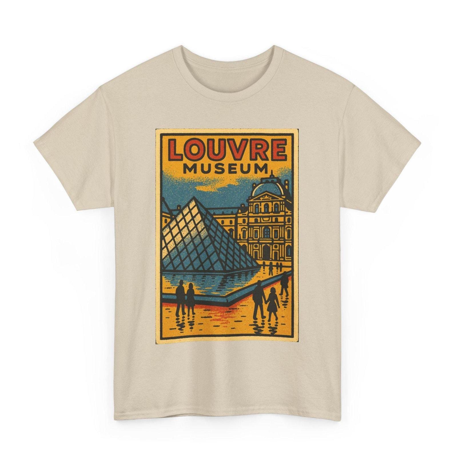 Louvre Museum T-Shirt: Retro Comic Paris Art Tee S