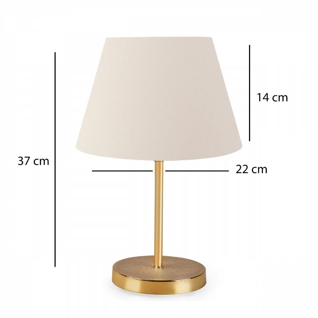 Art Gold Body Lampshade Cream Fabric Bedroom Living Room