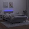 Maison Exclusive - Sommier à lattes de lit avec matelas LED Gris clair 120x200 cm
