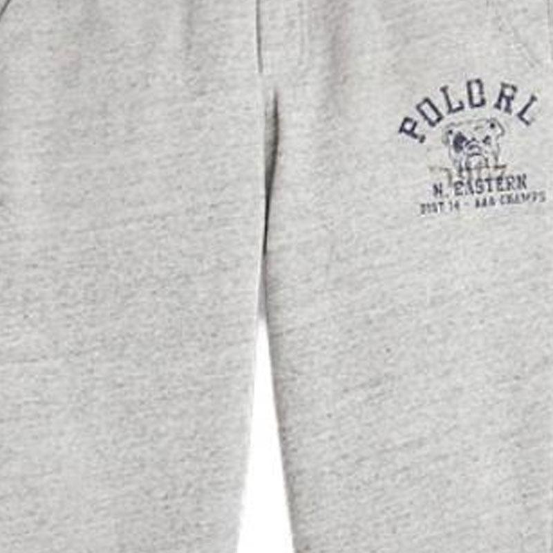 Polo Ralph Lauren Knit Sports Pants With Logo Letter Pattern And Drawstring Cuffs Kids Bottoms Pepper-Flower-Gray CWPOPNTYBQ20187-020