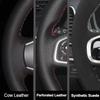 for Porsche Taycan Cayenne Macan Panamera 718 911 hand-stitched non-slip black genuine Leather car steering wheel cover