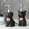 Elegante Keramik-Spenderflasche für Lotion, Handseife und Desinfektionsmittel, nachfüllbarer Behälter mit Katzenmotiv, Haushaltshelfer