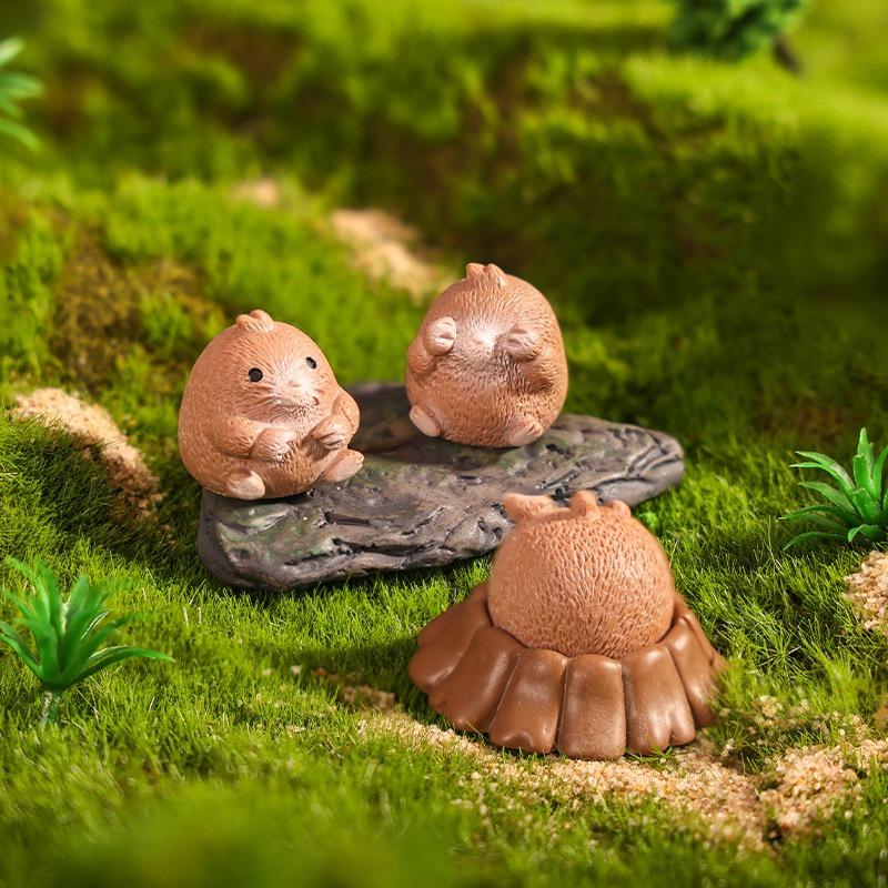 8Pcs Micro Landscape Creative Cute And Cute Hamster Diy Gardening Landscape Decoration Dollhouse Office Desktop Ornament