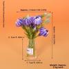 4cm/1.1*5cm Plastic Simulation Vase Green Plant Potted Vase  Miniature Dollhouse Decorations