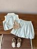 Girls' Cute Sleeveless Polo Shirt & Shorts Set 2026 - Casual Two-Piece for Kids