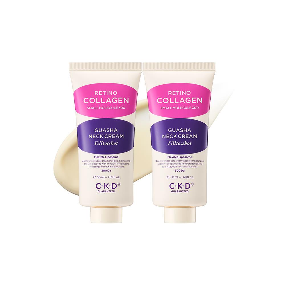 CKD Retino Collagen Guasha Neck Wrinkle Cream Fill Talk Shot Refill 50ml (Pack of 2)