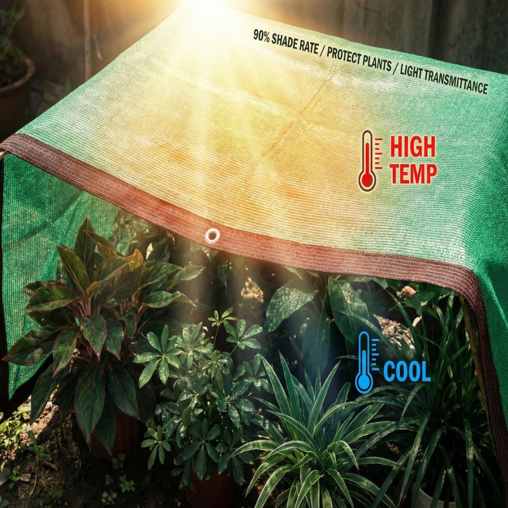 Garden Shade Cloth Outdoor Sun Shade Net UV Protection Canopy for Balcony Pergola Sunscreen Mesh Cover Breathable Heat Resistant