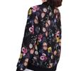 2025 Spring Chiffon Print Cardigan: Long-Sleeved, Loose-Fit Baseball Jacket