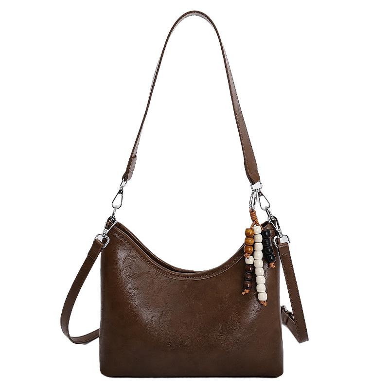 High-end Small Bag Women's 2025 New Autumn and Winter Fashion Versatile Messenger Bag Retro Shoulder Underarm Bag Bucket Bag