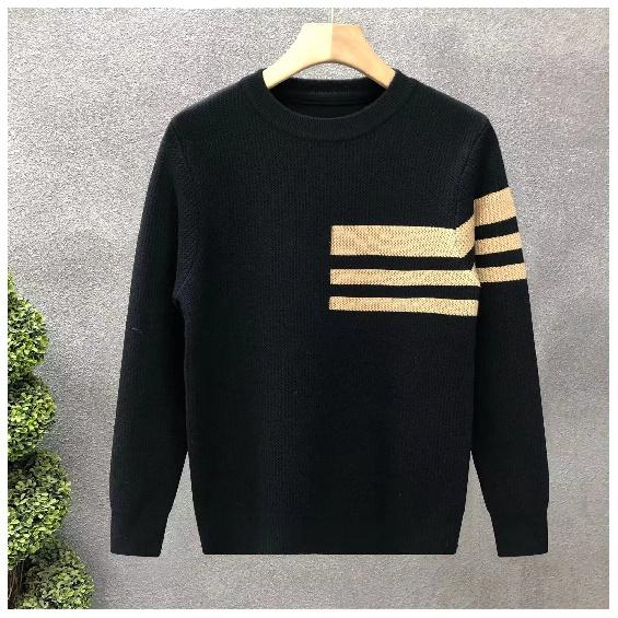 Pánský svetr Jaro 2024 Patchwork Různé barvy K pokožce šetrná látka Módní Všestranný top Ležérní S dlouhým rukávem Spodní tričko