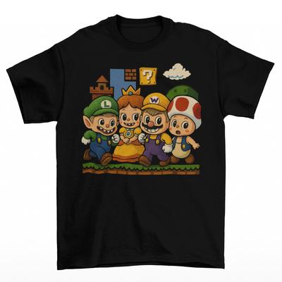 Luigi Wario Toad T-Shirt Unisex Erwachsene Lustig Größen Labubu Hässliche Videospiele Neu