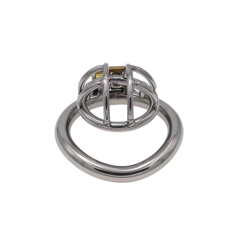 Chaqu Stainless Steel Men's Chastity Cage with Short Hollow Design