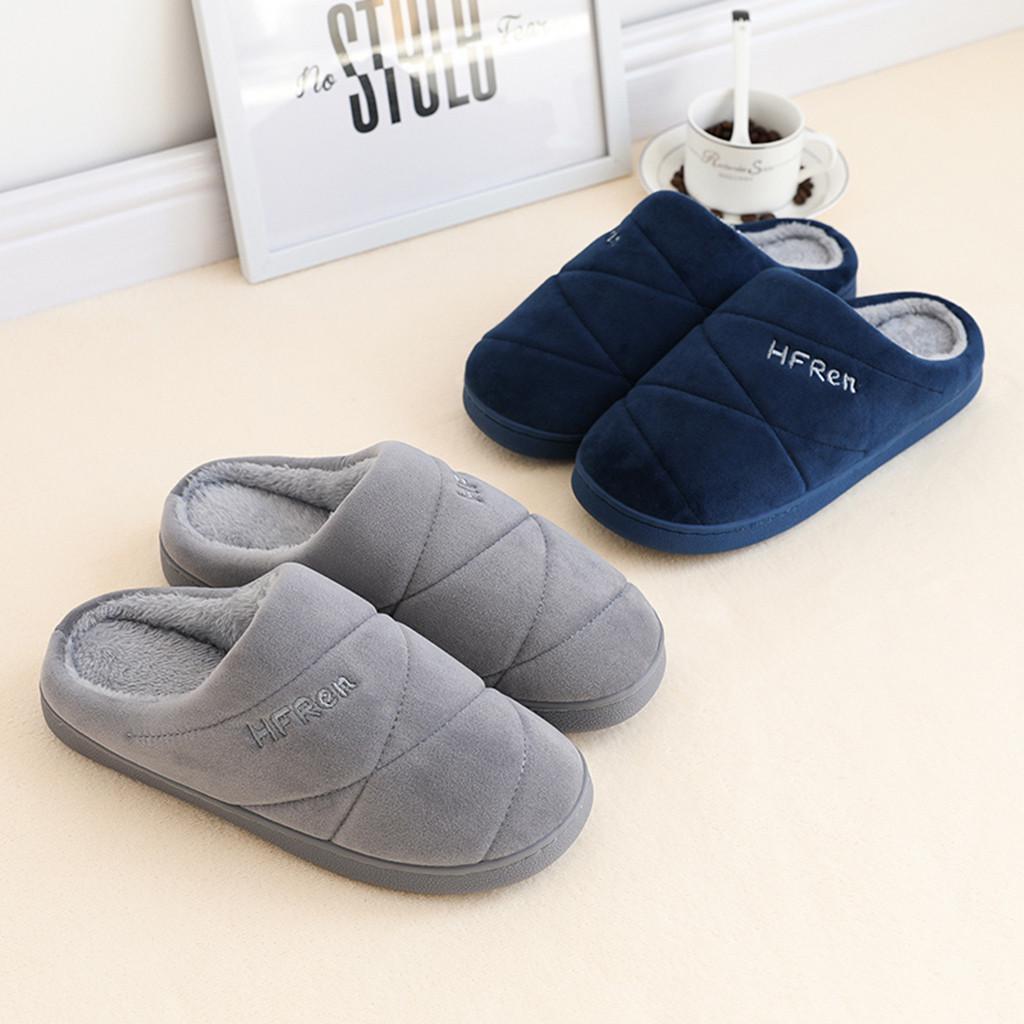 Buy Men's Couples Solid Colors Warm Non-slip Floor Home Slippers Soft  Indoor Shoes at affordable prices — free shipping, real reviews with photos  — Joom