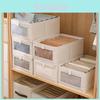 Cotton Linen Collapsible Storage Box With Handle For Clothes And Accessories