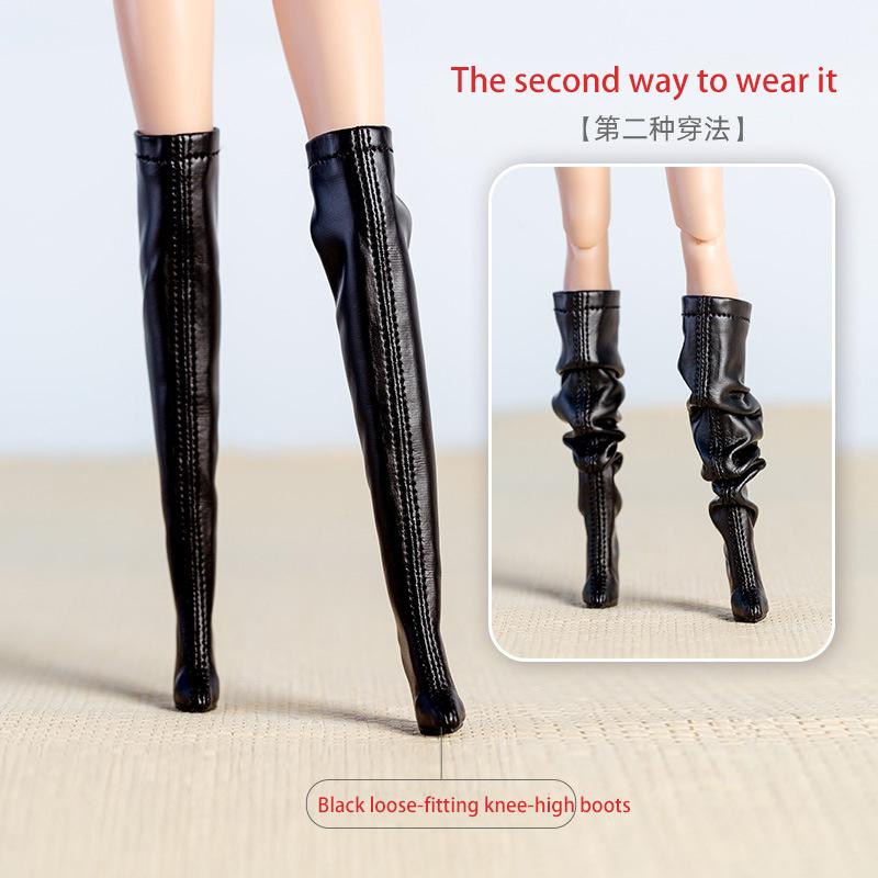 

Xianxian Supermodel Plaything Doll Shoes Handmade Boots Suede Knee-High Boots Fashion 1/6 Doll Shoes Plaything Accessories For Fr2 30Cm Doll For 30cm dolls