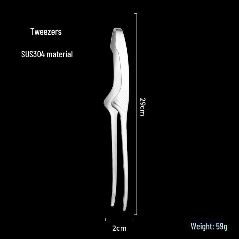 Eboyuan Long 304 Stainless Steel BBQ & Food Tongs, 2-Pack