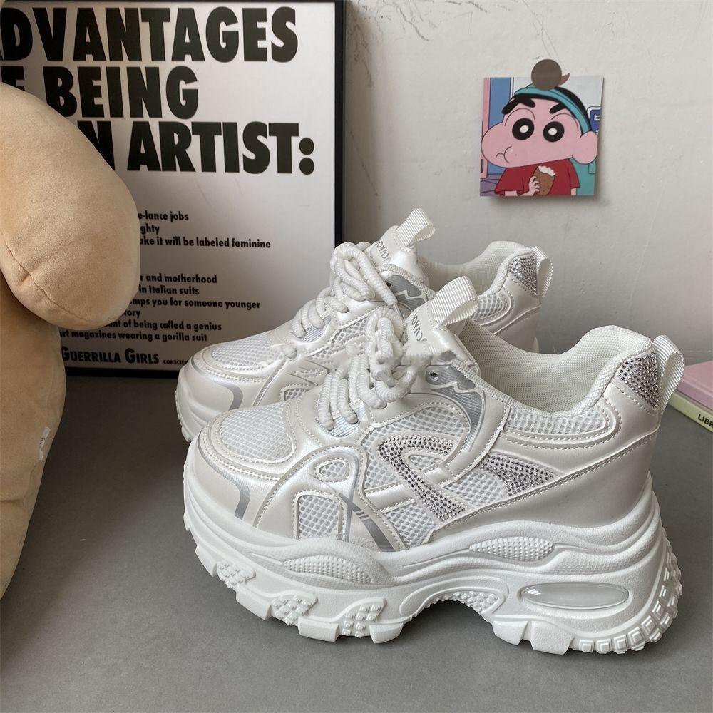 Inner height increase mesh dad shoes 22 autumn new thick-soled muffin breathable increase CM