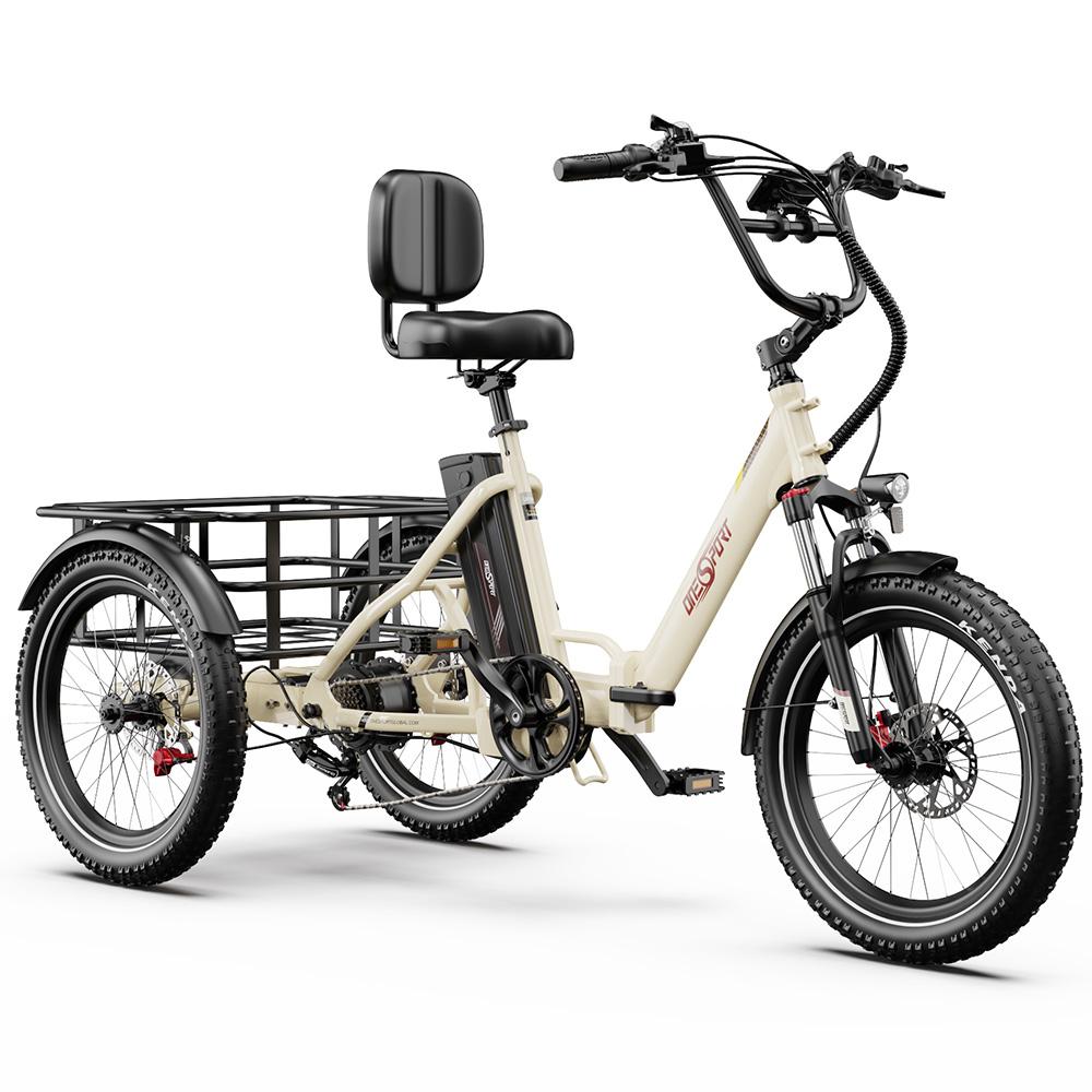 Vélo électrique Onesport OT30 Pro 20" Moteur 500W Vélo cargo électrique pliable Shimano 7 vitesses Freins à disque doubles 48V 18AH Charge maximale 180 kg