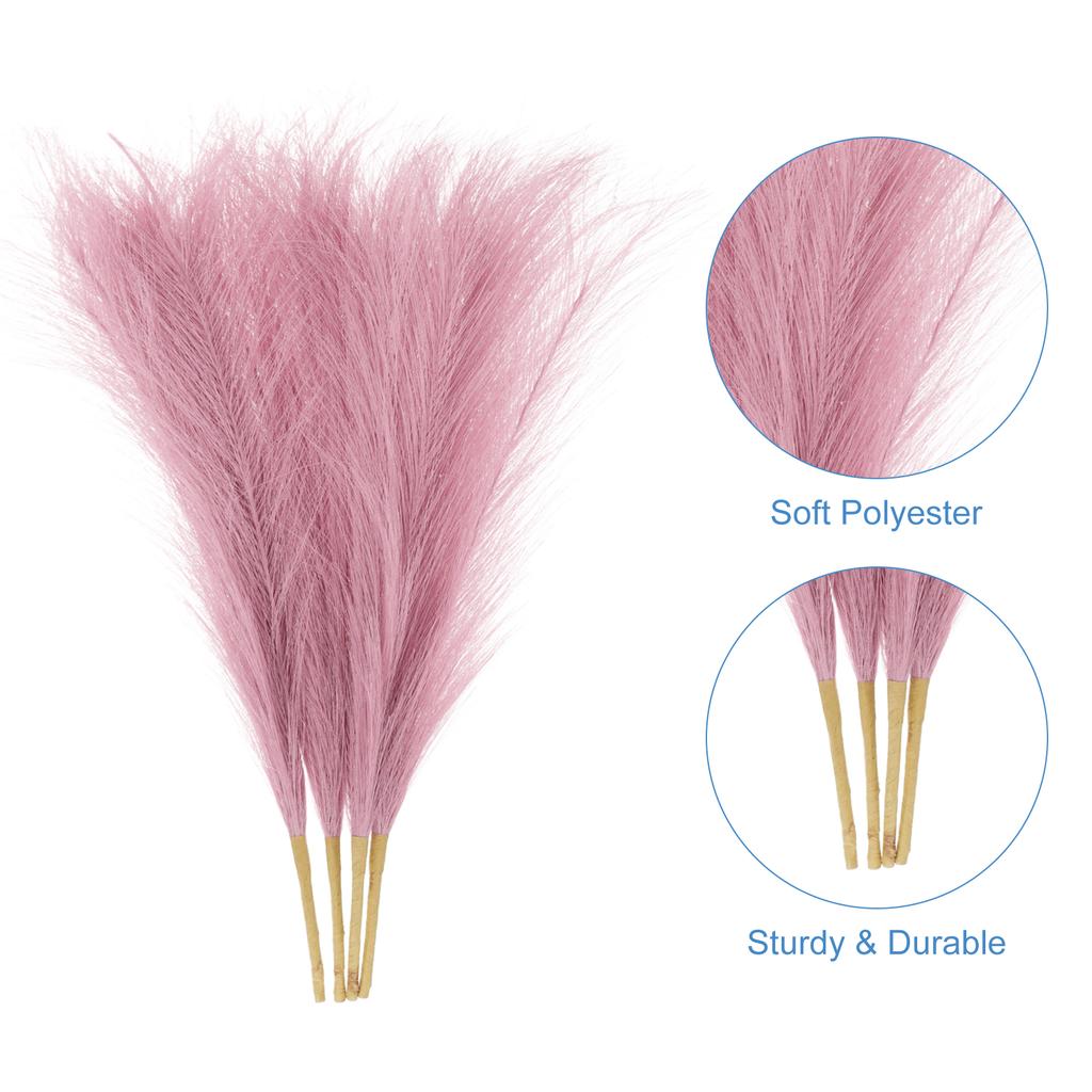 4 Stück 45cm Künstliches Pampasgras Fake Pflanze Schilf Falsches Pampasgras DIY Strauß für Hochzeit Party Haus Wohnzimmer Dekoration